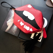 Lovely PU Fashion Character Zipper Clutches Bags