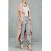 Lovely Euramerican Turndown Collar Pink Cotton Ble