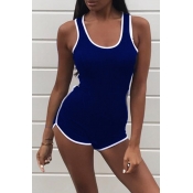 Lovely Casual Royalblue One-piece Rompers