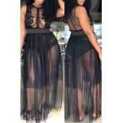 LovelySexy See-Through Black Floor Length Dress