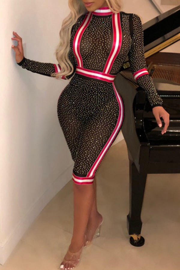 

Lovely Sexy See-through Patchwork Red Blending One-piece Jumpsuit