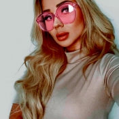 Lovely Euramerican Big Frame Design Pink PC Sungla