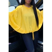 Lovely Fashion Batwing Sleeves Yellow Blouses
