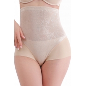 Lovely Casual High-waist Skin Color Panties