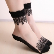 Lovely Sexy Lace Black Socks