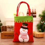 Lovely Fashion Christmas Snowman Red Storage Bags