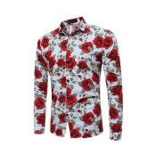Lovely Casual Floral Printed White Cotton Shirts