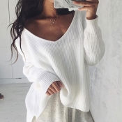 Lovely Trendy Long Sleeves White Sweaters