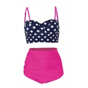 Lovely Polyester Dot Padded Bikinis