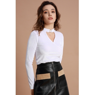 Lovely Casual Hollowed-out White Base Layers