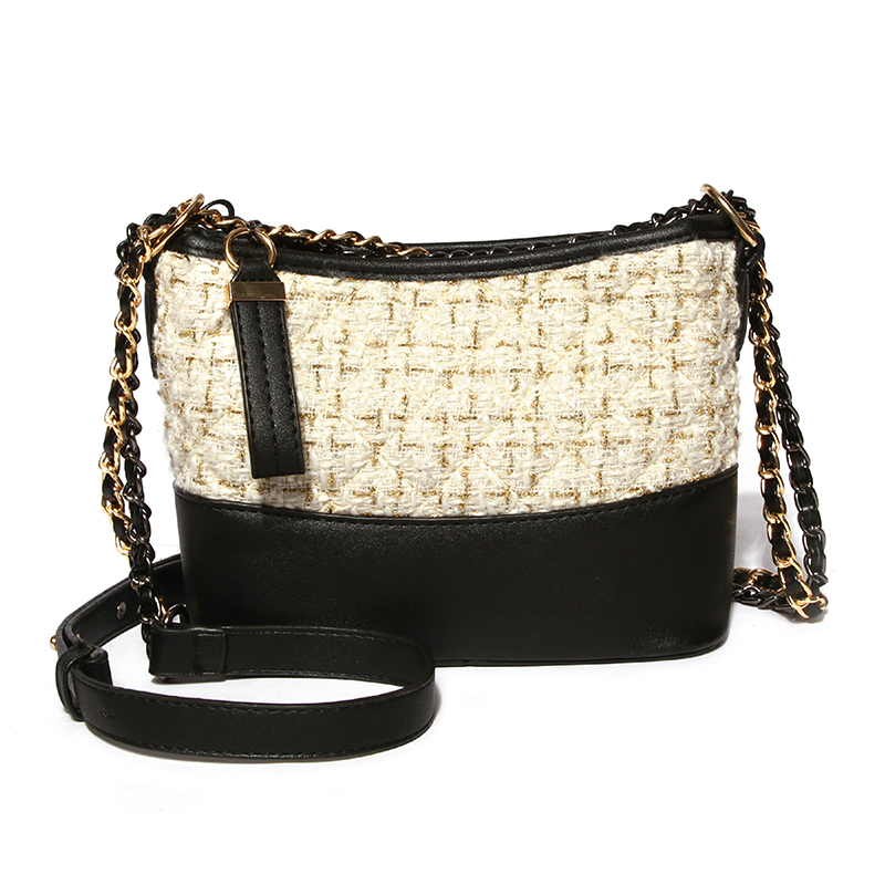 

Lovely Trendy Patchwork White Crossbody Bag