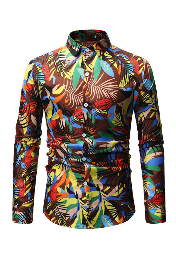 

Lovely Casual Printed Brown Cotton Shirts