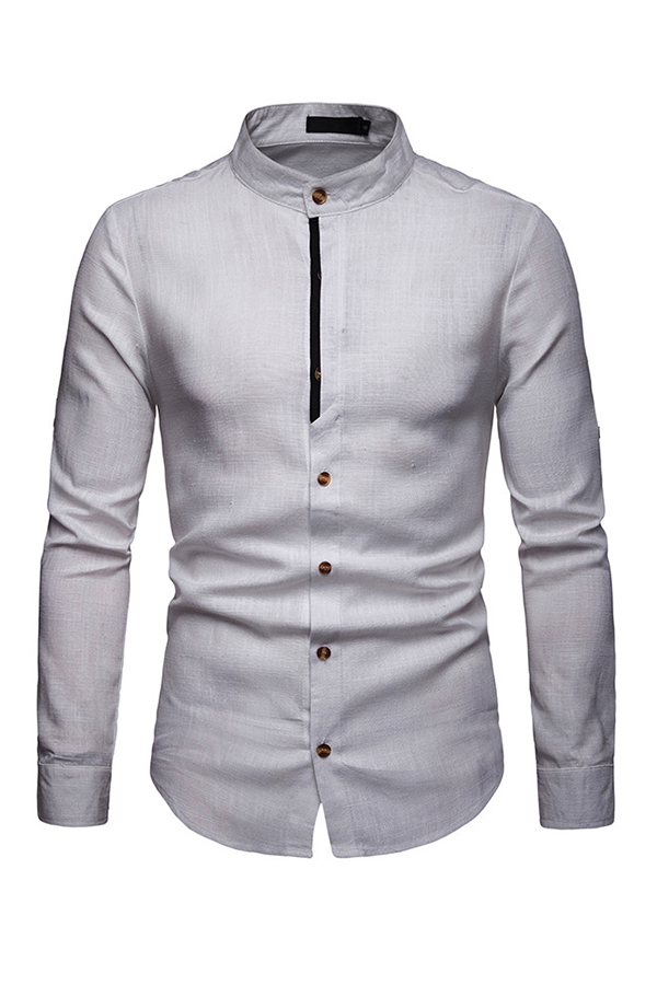 

Lovely Trendy Long Sleeves White Cotton Shirts