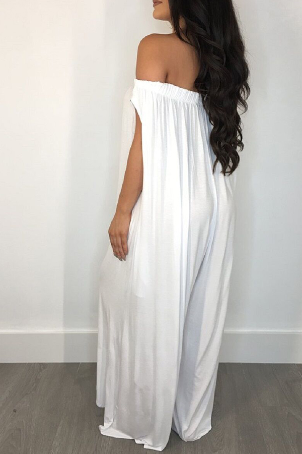 Lovely Casual Loose White Onepiece Jumpsuit_Jumpsuit_Jumpsuits