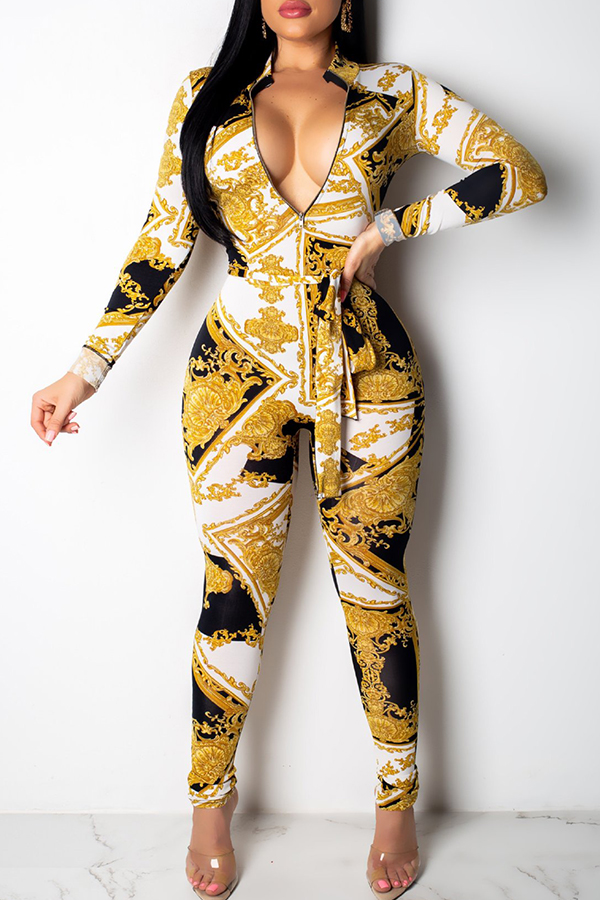 Lovely Women s Printed Yellow Jumpsuit_Jumpsuit_Jumpsuits_LovelyWholesale | Wholesale Shoes ...