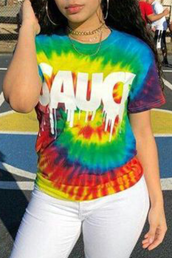 

Lovely Casual Printed Green T-shirt