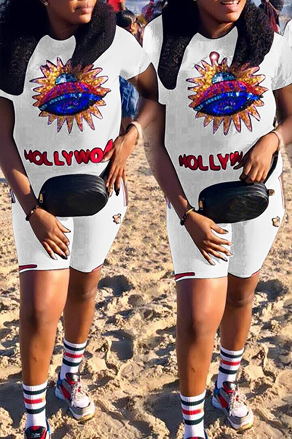 

Lovely Casual Printed White T-shirt