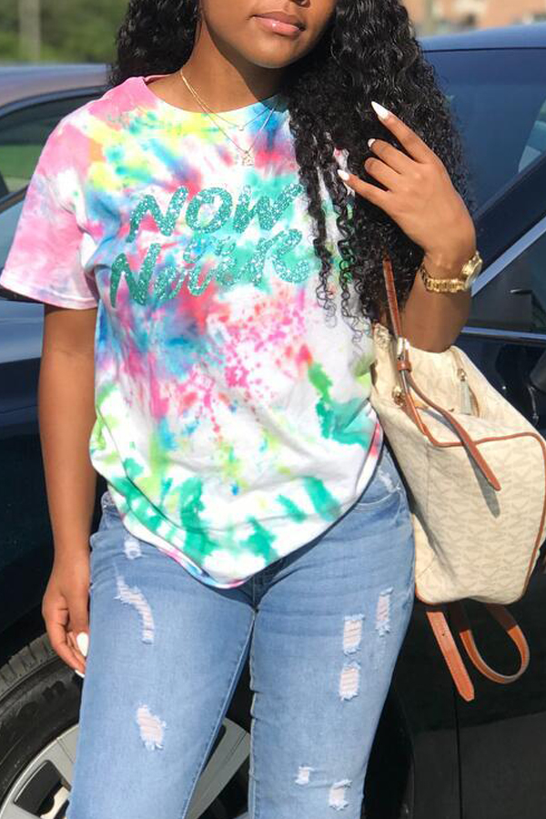 

Lovely Casual Printed Multicolor T-shirt