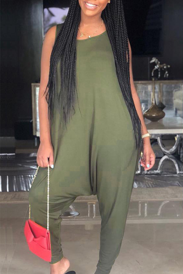 

Lovely Casual Green One-piece Jumpsuit
