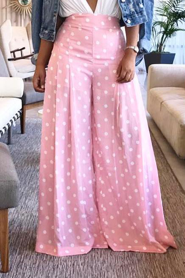 

Lovely Trendy Loose Pink Pants