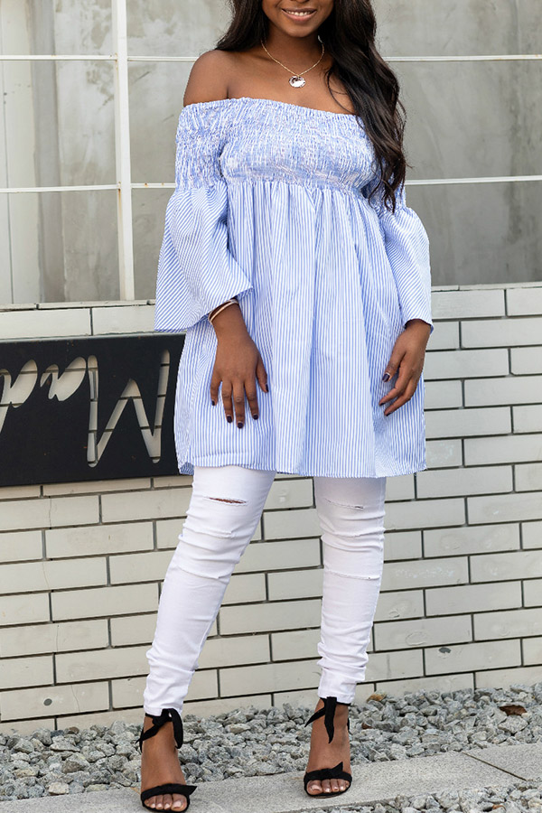 

Lovely Stylish Off The Shoulder Drape Design White Blouse