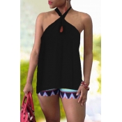 Lovely Sexy Halter Neck Black Tank Top