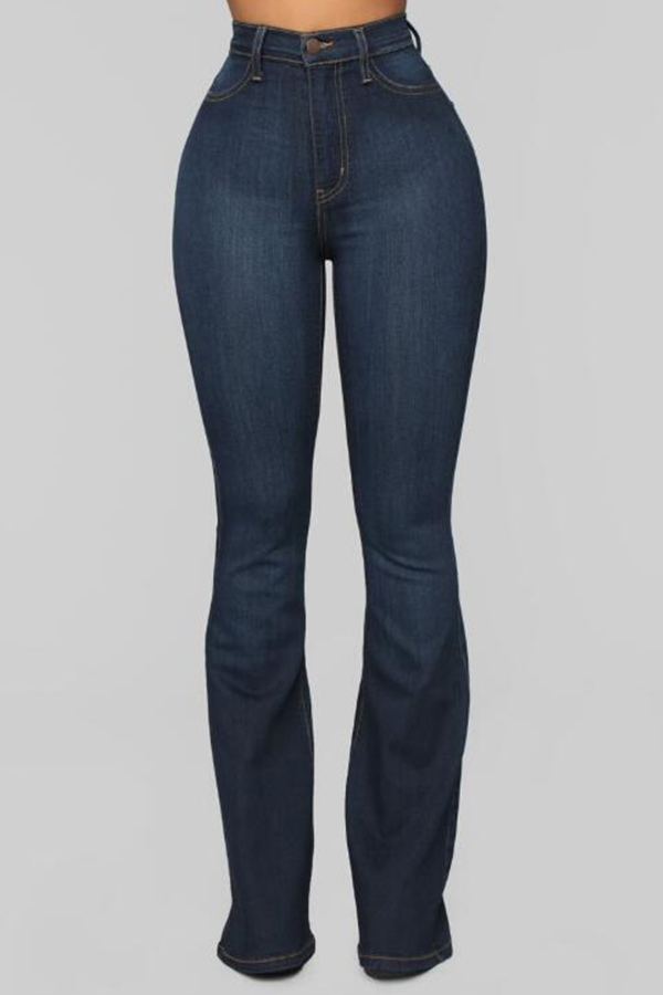 

Lovely Casual Skinny Deep Blue Jeans