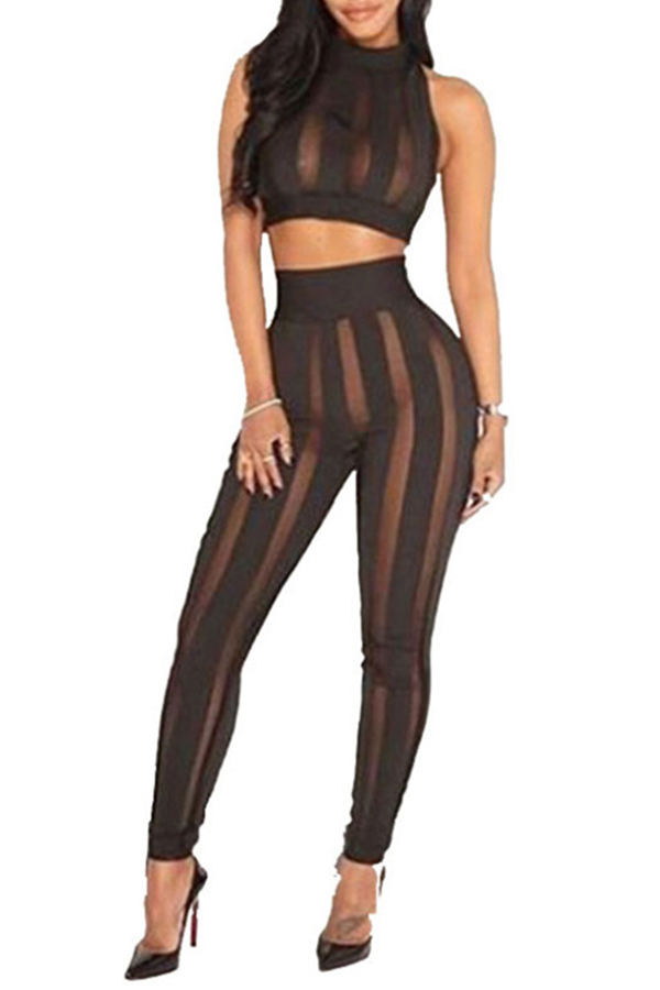 patchwork pants two piece outfits