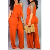 Lovely Casual Sleeveless Jacinth Two-piece Pants S