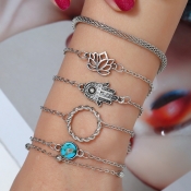Lovely Fashion Hollow-out Silver Alloy Bracelet
