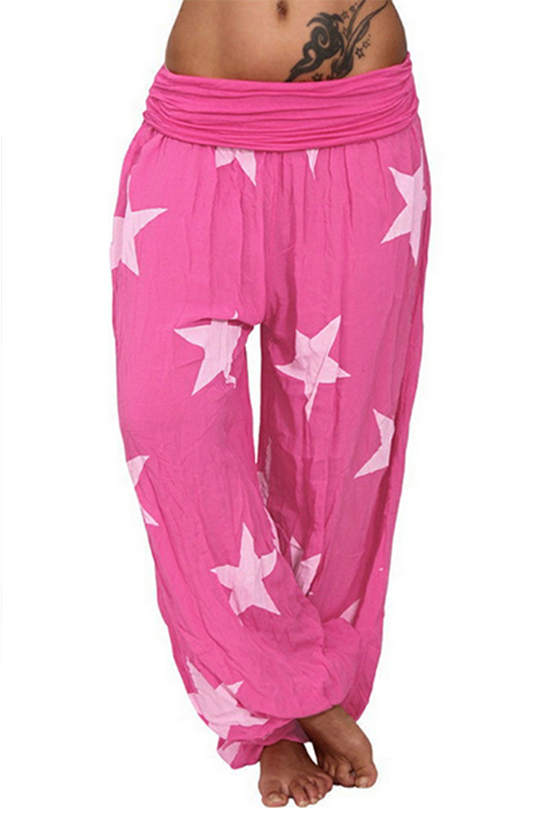 

Lovely Casual Printed Light Pink Loose Pants
