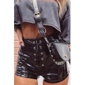 Lovely Chic Drawstring Black Shorts