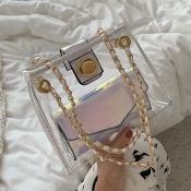 Lovely Chic White Transparent Jelly Messenger Bag