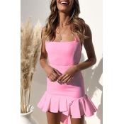 Lovely Bohemian Square Collar Spaghetti Straps Ruf