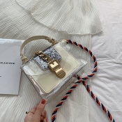 Lovely Stylish See-through White PU Messenger Bag