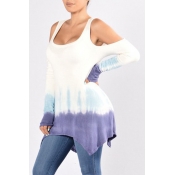 Lovely Casual Tie-dye White T-shirt