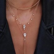 Lovely Stylish Multi-layer Rhinestone Decoration G