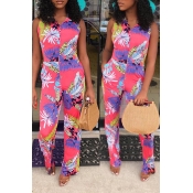 Lovely Trendy Sleeveless Printed Multicolor One-pi