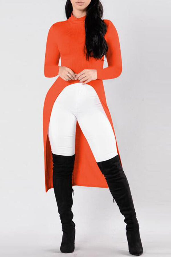 Lovely Leisure Asymmetrical Orange T-shirt