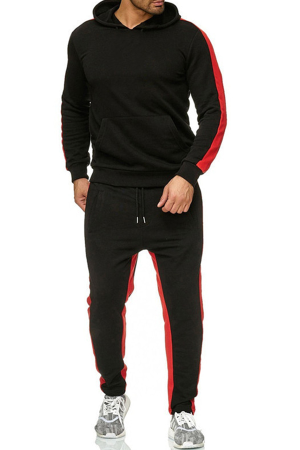 

Lovely Casual Hooded Collar Black Two-piece Pants Set