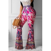 Lovely Trendy Printed Red Pants