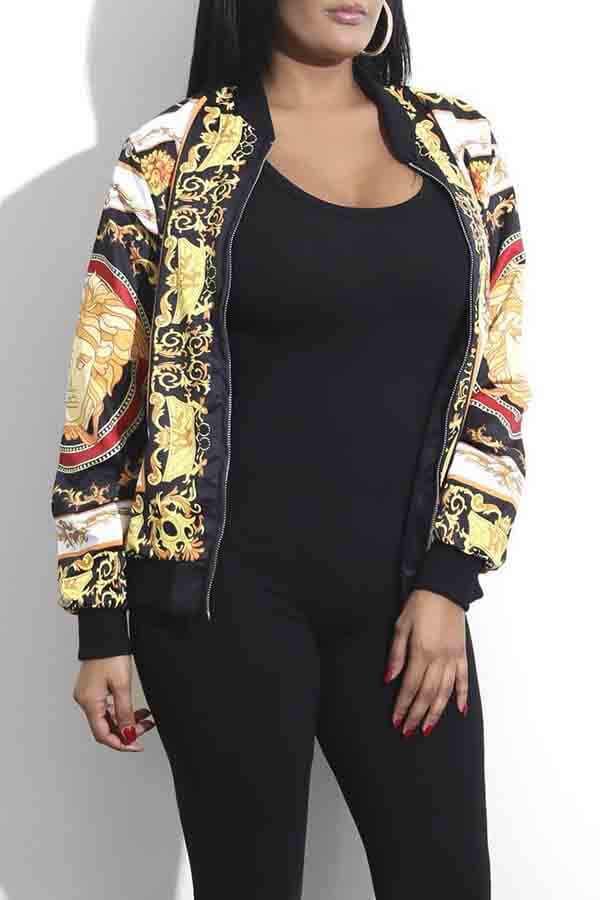 

Lovely Casual Printed Multicolor Coat, Multi