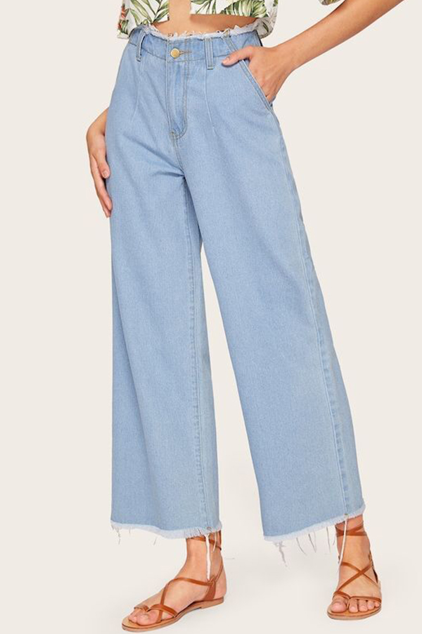 Cheap Jeans Lovely Leisure Loose Baby Blue Jeans