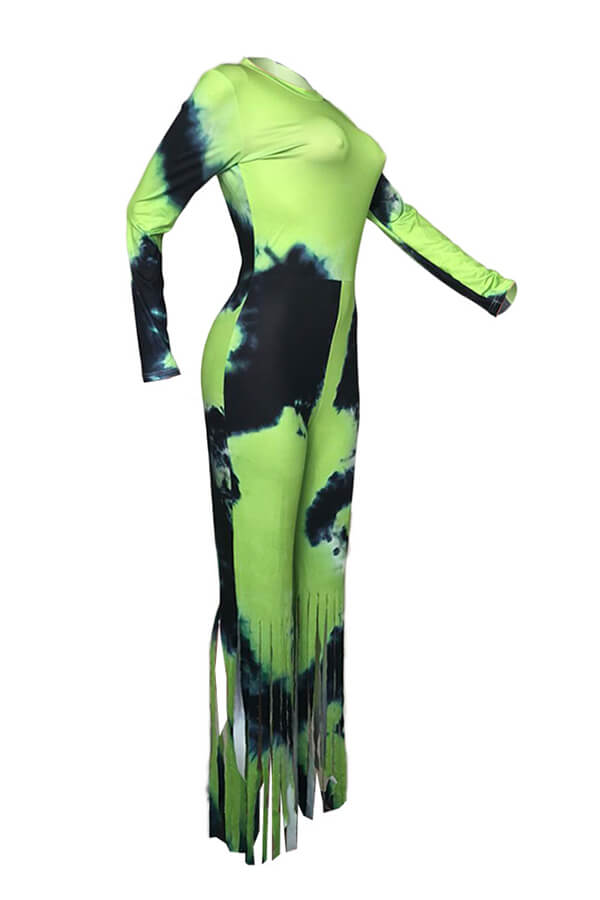 Lovely Casual Tassel Design Green Onepiece Jumpsuit_Jumpsuit_Jumpsuits