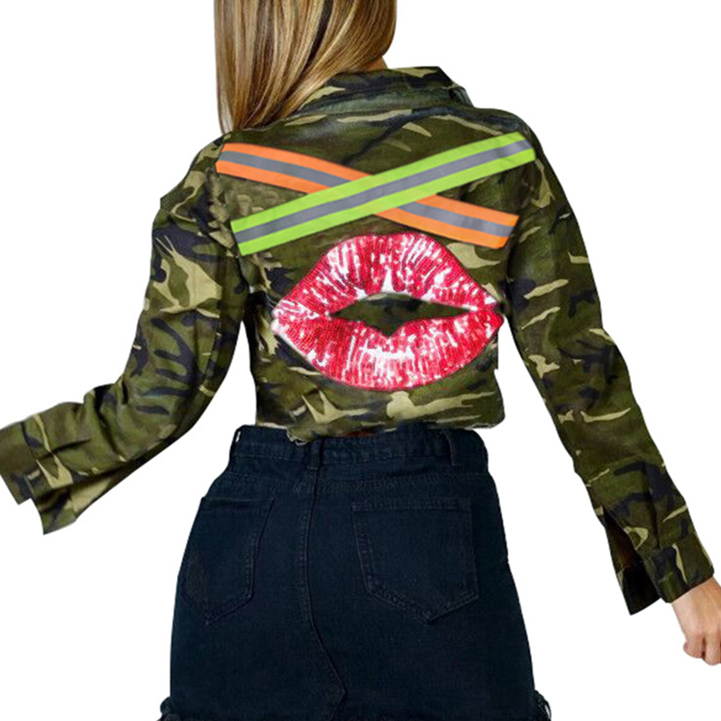 

Lovely Trendy Camouflage Printed Coat, Camo