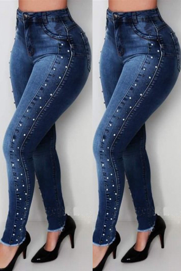

Lovely Casual Nail Bead Design Deep Blue Jeans