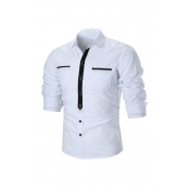 Lovely Trendy Turndown Collar White Shirt