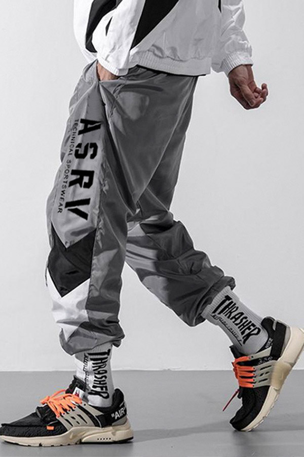 

Lovely Street Patchwork Grey Pants