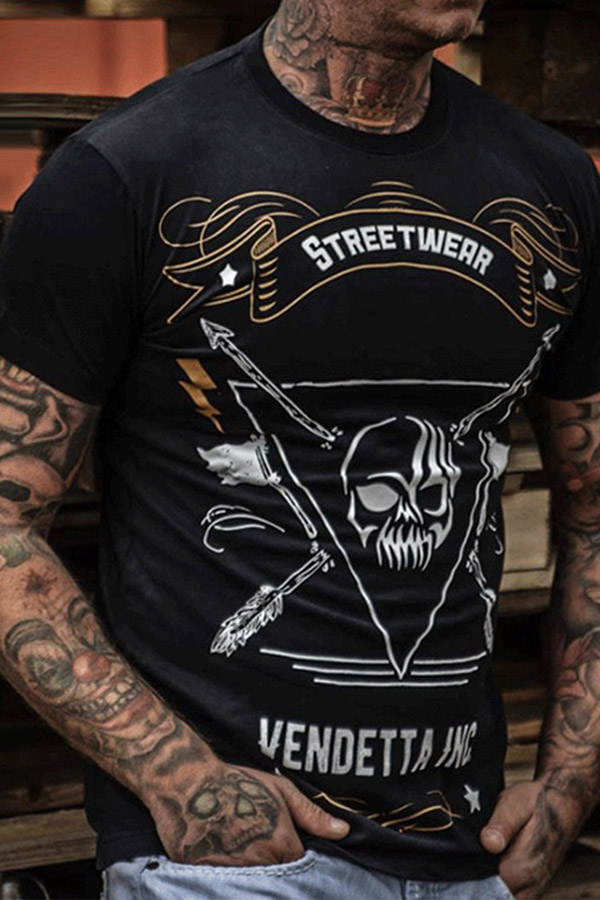 

Lovely Street Printed Black T-shirt