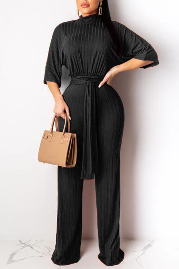 Cheap Jumpsuit Lovely Work Loose Black One-piece Jumpsuit